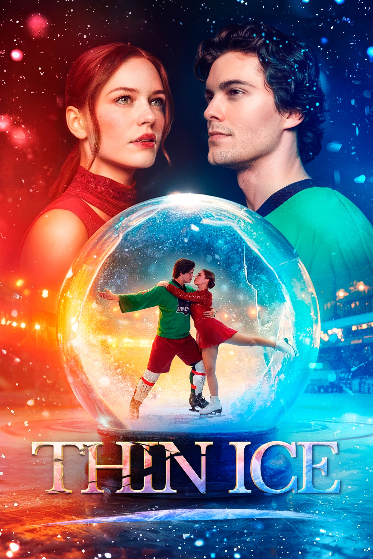 Thin Ice official MyDrama poster showing the skating couple