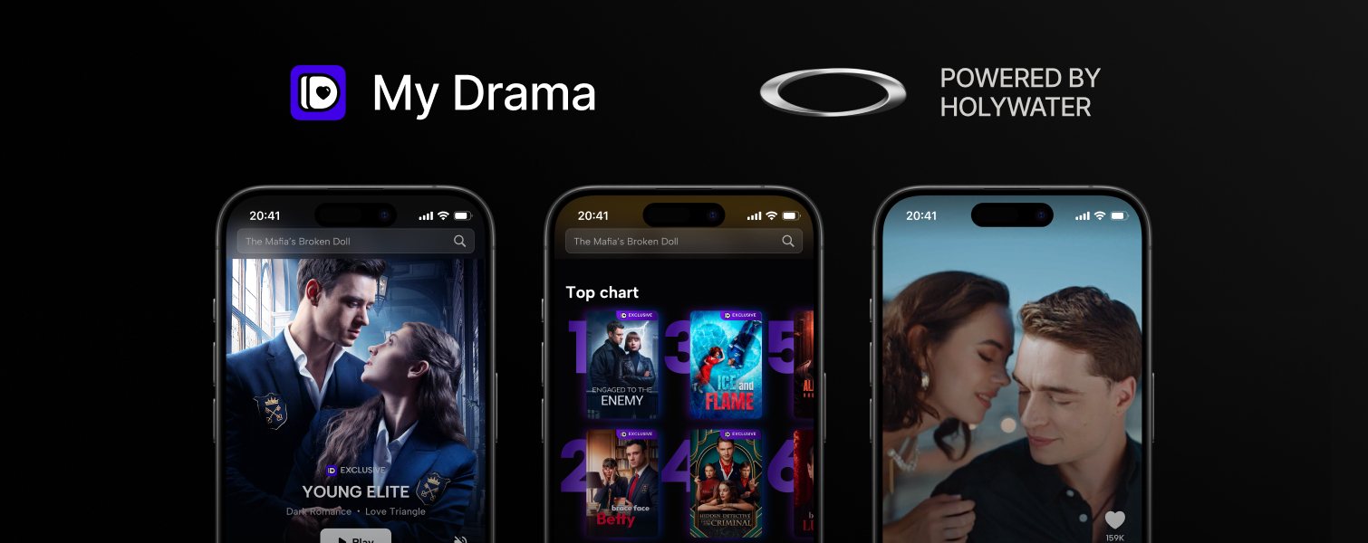 My Drama's catalog and vertical player in official product media