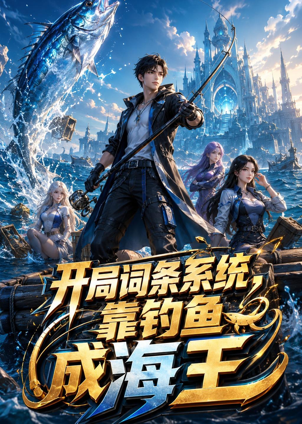 《開局詞條系統，靠釣魚成海王（60集）AI短劇》短劇海報