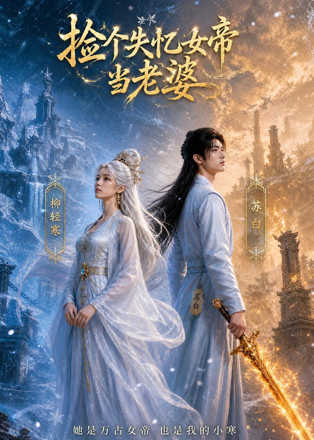 《撿個失憶女帝當老婆（81集）AI短劇》短劇海報