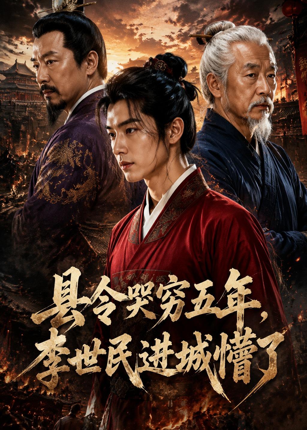 《縣令哭窮五年，李世民進城懵了（67集）AI短劇》短劇海報