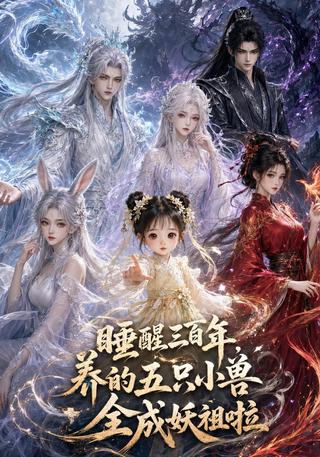 《睡醒三百年，养的五只小兽全成妖祖啦》短剧海报